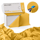 54 In. x 100 Ft. Cut To Size Yellow Table Roll